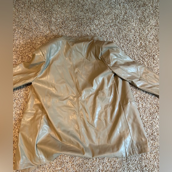 Faux Leather Jacket Blazer - Picture 3 of 4